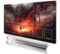 TCGMAT Tappetino da gioco MTG con stampa posteriore antiscivolo, ideale per gli appassionati di giochi di carte del GCC (Dragon Roar-Deck)