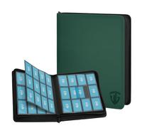 TCGUARD 12 Scomparti per Carte da Collezione, Album con Chiusura Lampo, per 720 Carte, Album di Carte Collezionabili, Tasche Laterali Sicure, Compatibile con YuGiOh, MTG, Carte Sportive (Verde)