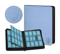 TCGUARD 12 Scomparti per Carte da Collezione, Album con Chiusura Lampo, per 720 Carte, Raccoglitore per Carte di Credito, Tasche Laterali Sicure, Compatibile con YuGiOh, MTG, Carte Sportive (Blu)