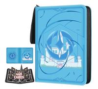 TCGUARD Album per carte Lorcana, album di carte da collezione Premium con 440 scomparti, compatibile con carte Lorcana, rilegatura per carte TCG e raccolta di presentazioni (blu 4)