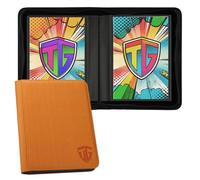 TCGUARD Comicbook - Raccoglitore per 24 fumetti fumetti, album con copertina per strisce attuali, argentate e normali, in sacchetti e scatole, per collezionisti di fumetti, arancione