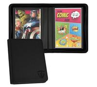 TCGUARD Comicbuch - Raccoglitore per oltre 24 cartoni animati, album con custodie per fumetti attuali, Silver Age e normali in sacchetti e cartoni per collezionisti di fumetti, colore: Nero
