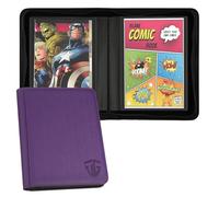 TCGUARD Comicbuch - Raccoglitore per oltre 24 cartoni animati, album con custodie per fumetti attuali, Silver Age e normali in sacchetti e cartoni per collezionisti di fumetti, viola