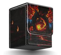 TCGUARD Deck Box per carte MTG, scatola di conservazione TCG per carte Magic The Gathering per oltre 100 carte singolarmente imbustrate con giochi di carte collezionabili, TCG, Yugioh, ecc. Rosso