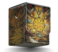 TCGUARD Deck Box per carte MTG, TCG per carte Magic The Gathering per oltre 100 carte incollate singolarmente con giochi di carte collezionabili, TCG, Yugioh, ecc. Oro