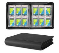 TCGUARD Graded Card Slab Sleeves - Rilegatura per carte PSA e simili, con custodia, offre spazio per 48 carte PSA, raccoglitore di carte collezionabili Premium con 6 custodie per carte, colore: Nero