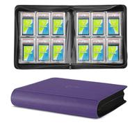 TCGUARD Graded Card Slab Sleeves - Rilegatura per carte PSA e simili, con custodia, offre spazio per 48 carte PSA, raccoglitore di carte collezionabili Premium con 6 custodie per carte, viola
