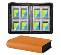 TCGUARD Graded Card Slab Sleeves - Rilegatura per carte PSA e simili, con custodie, offre spazio per 32 carte PSA, raccoglitore di carte collezionabili premium con 4 custodie per carte, arancione