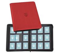 TCGUARD Toploader - Album di carte da collezione per 216 top loader, 9 scomparti con custodie per scheda Rigid Toploader da 3" x 4", per TCG, carte MTG, album di carte da collezione (rosso)