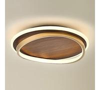 TCHAU Nuove plafoniere color noce cinese Log Balcone Corridoio Plafoniera Nordic Ultra-sottile Lampada da soffitto in legno massello Camera da letto Soggiorno Apparecchio di illuminazione rotondo Plaf