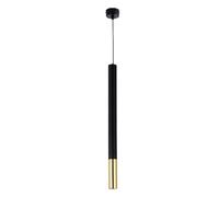TCHAUSGZOZ Lampada a Sospensione Lanterne a Mini Tubo in Metallo a Cilindrica a a Testa Singola Nera Faretto a Soffitto a a Lungo a LED a a Cilindro(6 * 40cm,Warm Light)