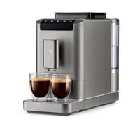 Tchibo Macchina da Caffè Esperto2 Con Funzione 2 Tazze per Crema e Espresso, Titanium Silver - Incluso Set di Degustazioni