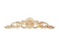 TCHOSUZ - Confezione da 1 adesivo intagliato in legno per mobili, 30 x 6,5 cm, non verniciato, non finito, per parete, armadio, specchio, camino, porta, letto, armadio, soffitto, cassettiera