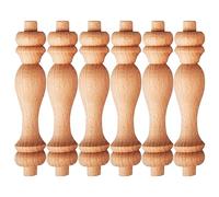 TCHOSUZ Confezione da 25 mandrini per balaustre in legno non finito, decorativi europei, non verniciati, corrimano per scale fai da te, mobili, falegnameria, artigianato, miglioramento della casa