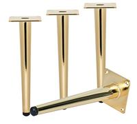 TCHOSUZ - Gambe da tavolo in metallo da 20 cm, 4 pezzi, resistenti gambe da tavolo in metallo con protezioni per pavimenti e viti, mobili di ricambio per divano fai da te o comodino