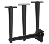 TCHOSUZ Gambe di ricambio per mobili in metallo, 25 cm, confezione da 4 pezzi, stile moderno, dritte e affusolate, per progetti fai da te, tavolo, divano, sedia