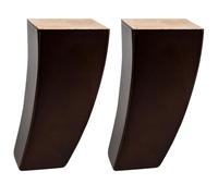 TCHOSUZ Gambe per mobili in legno, 12 cm, set di 2 piedini di ricambio per divano, poltrona, letto, reclinabili, moderni, in legno massello di noce, curve, quadrate, per fai da te, per divano,