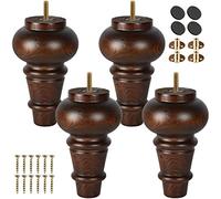 Tchosuz - Gambe per mobili in legno 15 cm set di 4 piedini per chignon solidi con bullone da 15 cm moderne gambe di ricambio per divano e divano e mobili fai da te armadietti sedie pouf smaltatura