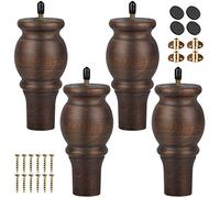 Tchosuz - Gambe per mobili in legno 15 cm set di 4 piedini per chignon solidi con bullone da 15 cm moderne gambe di ricambio per divano e divano e mobili fai da te armadietti sedie pouf smaltatura