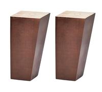 TCHOSUZ Gambe per mobili in legno da 20 cm, set di 2 piedini di ricambio per divano, poltrona, letto, reclinabili, in legno massello di noce, dritte e oblique, quadrate, per divano, poltrona, letto,