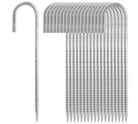 TCHOSUZ - Picchetti per cemento armato, resistenti, in acciaio zincato, ganci a J per campeggio, paesaggio, giardinaggio, per trampolino, reti da calcio, recinzioni, tettoie, altalena (30,5 cm