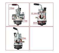 TcHUYAn Carburatore PHBG 17,5 mm AD/19,5 mm AD/21 mm AD 2T, Manuale e Filo di Supporto for ciclomotore/Scooter Dellor Parti(19.5MM-Manual)
