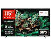 TCL 115C7K 115" QLED TV 4K QD-Mini LED, HDR Premium 3000, Google TV (Dolby Vision IQ & Atmos, HVA Panel, Refresh Rate 144Hz, Game Master,ONKYO 4.2.2 Ch Hi-Fi)