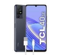 TCL 40SE Smartphone 4G Display 6.75" HD+ 90 Hz, 256 GB, 6 GB RAM, Tripla Camera da 50 Mpx, Android 13, Batteria 5010 mAh Ricarica Rapida, Dual Sim, Dark Grey, con Cavo USB Type-C Aggiuntivo