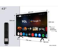 Tcl 43p7k - Televisor Smart Tv 43 Qled Uhd 4k Hdr - Nouvo