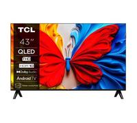 TCL 43V5C QLED FHD TV LED Direct Smart da 43'' con Android TV e HDR - Compatibile con Google Cast e Google Home, design sottile, 2025