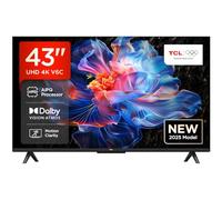 TCL 43V6C Smart TV LED Direct da 43", HDR 4K, con tecnologia Google TV (Dolby Audio, Motion Clarity, compatibile con Google Assistant e Alexa)