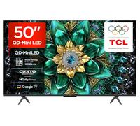 TCL 50Q6C 50" QD-Mini LED SMART TV, 4K HDR Premium 1000nits, with Google TV Technology (Dolby Vision IQ & Atmos, Onkyo 2.1 Sound System, Motion Clarity Pro 144Hz, Game Master)