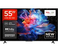 TCL 50V6C TV 50" 4K UHD Smart LED TV, 4K HDR, Google TV Con Design Senza Bordi (