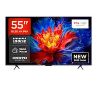 TCL 55P8K QLED 4K HDR Ultra HD 55" QLED TV with Google TV Technology (Dolby Vision and Atmos, Motion Clarity Pro 144Hz, FreeSync, Onkyo 2.1 Audio, Google Assistant Compatible)