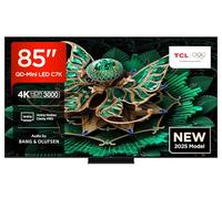 TCL 85C7K 85" QD-Mini LED TV, 4K HDR Premium 3000, Smart Google TV, 144Hz Motion Clarity Pro (Dolby Vision IQ & Atmos, CrystGlow HVA Panel, Audio von Bang & Olufsen, Game Master)