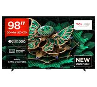 TCL 98C7K 98" QD-Mini LED TV, 4K HDR Premium 3000, Smart Google TV, 144Hz Motion Clarity Pro (Dolby Vision IQ & Atmos, CrystGlow HVA Panel, Game Master)