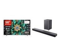 TCL 98Q6C 98" QD-Mini LED SMART TV, 4K HDR Premium 1000nits, con tecnologia Google TV (Dolby Vision IQ e Atmos, sistema audio Onkyo 2.1, Motion Clarity Pro a 144 Hz, Game Master)