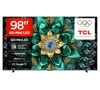TCL 98Q6C 98" QD-Mini LED SMART TV, 4K HDR Premium 1000nits, con tecnologia Google TV (Dolby Vision IQ e Atmos, sistema audio Onkyo 2.1, Motion Clarity Pro a 144 Hz, Game Master)