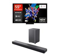 TCL Bundle of 55Q7C 55” QLED TV 4K QD-Mini LED, HDR Premium 2000, Google TV (Dolby Vision IQ & Atmos, Pannello HVA, Refresh Rate 144Hz, Game Master) Sound Bar S55H Nero 40W