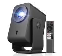 T 1 Mini Proiettore Portatile, Google TV/Netflix/APV Integrati, 4K e 1080p Compatibile, 8W Dolby Audio, Auto Focus e 6D Keystone, Wi-Fi e Bluetooth, Rotabile 285° per Camera, Home Cinema, Esterno