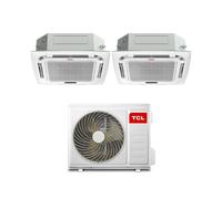 TCL Climatizzatore Inverter Dual Split a Cassetta 12+12 con MT1821 Wi-Fi R-32 Classe A++