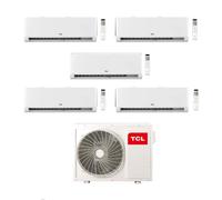 TCL Climatizzatore Penta Split Inverter BreezeIN P5 serie SN 9+9+12+12+18 P5S0 con MT4250 Wi-Fi R-32 Classe A++