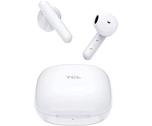 TCL Mobile Moveaudio S150 Cuffie wireless (Bluetooth 5.0, ricarica rapida, custodia di ricarica extra sottile, fino a 3,5 ore di ascolto, touch) Bianco [Italia]