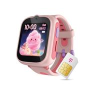 TCL MT48X 4G Smart Watch per bambini, rosa cosmico, GPS, chiamate LTE, pulsante di emergenza, impermeabile 5 ATM, con scheda SIM Telekom e voucher Amazon da 30 €