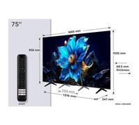 TCL - P79K Serie Smart TV QLED 4K 75 pollici 75P79K, Dolby Vision - Atmos, HDR10+, Google TV