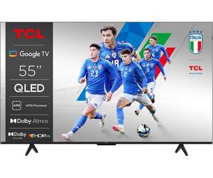 TCL Smart TV 55 Pollici 4K Ultra HD Display QLED Sistema Google TV Dolby Vision - Atmos HDR10+ Classe F colore Metallico - 55P79K