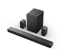 TCL Sound Bar a 5.1 canali con subwoofer wireless (modello Q6510, 2023), Dolby Audio, DTS Virtual:X, 430W, altoparlante canale centrale integrato, 2 altoparlanti audio surround posteriori, montaggio a