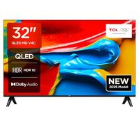 TCL TV 32V4C - 32" HD Smart QLED Direct LED con Android TV e HDR - Compatibile con Google Cast e Google Home, Design Delgado, 2025 V4C