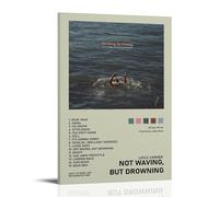 TCNDFZ Loyle Carner - Stampa artistica da parete classica su tela, con scritta "Not Waving, But Drowning", decorazione artistica da parete per soggiorno, 20 x 30 cm, con cornice