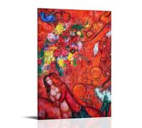 TCNDFZ Marc Chagall - Stampa artistica classica su tela, decorazione artistica da parete per soggiorno, 50 x 75 cm, con cornice